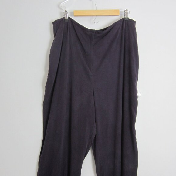 New Coldwater Creek Womens 20W Eggplant Purple Tencel Rayon Pants Slacks $75 NWT - Picture 6 of 8